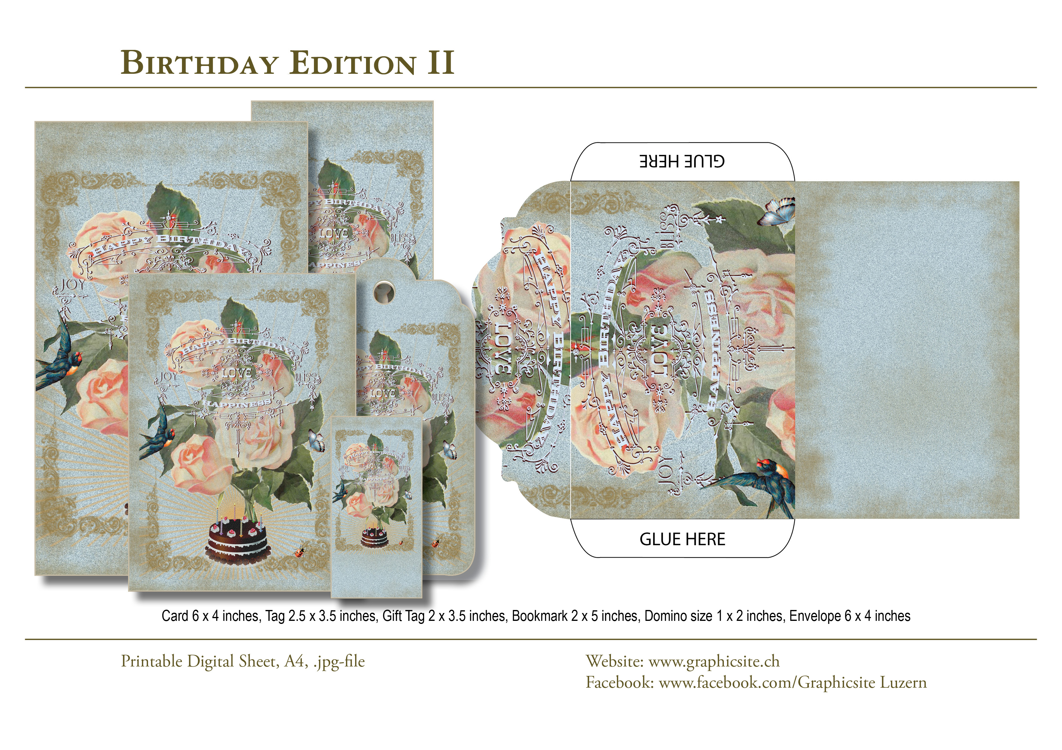 Printable Digital Sheets - Collection - Birthday 2